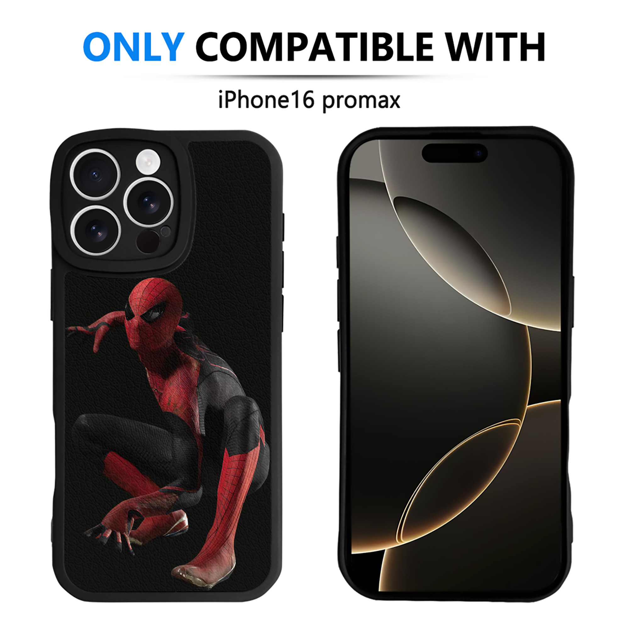Spider Man スパイダーマン 【iPhone 16シリーズ対応】シリコンスマホケース（レザー調） 材質：シリコン